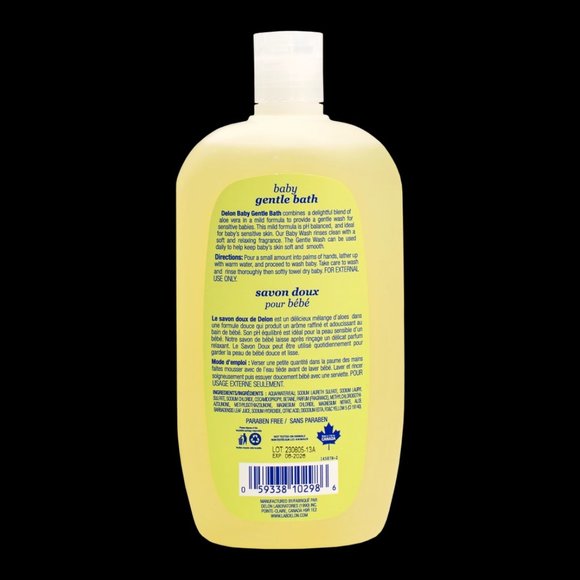 Baby Gentle Bath with Aloe by Delon - Made In Canada - Picture 2 of 2